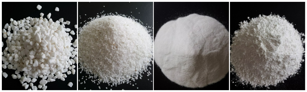 variety sizes silica sand