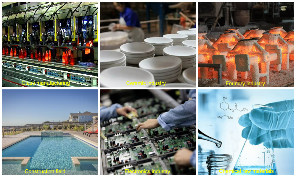 application of silica sand