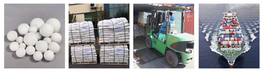 packing and delivery of 92% alumina ball